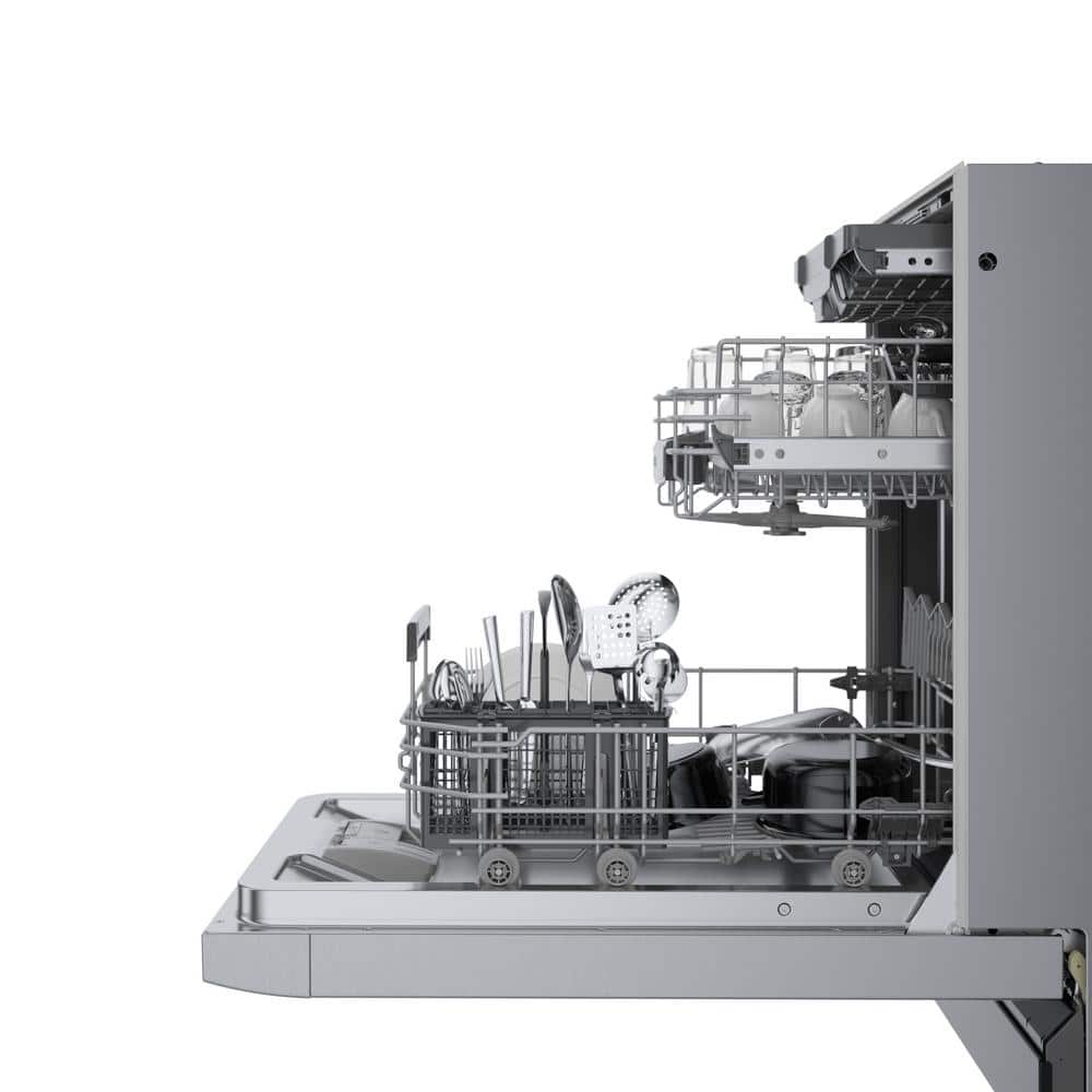 Bosch 800 Series 18 in. ADA Compact Front Control Dishwasher in Stainless Steel with Stainless Steel Tub and 3rd Rack, 44dBA