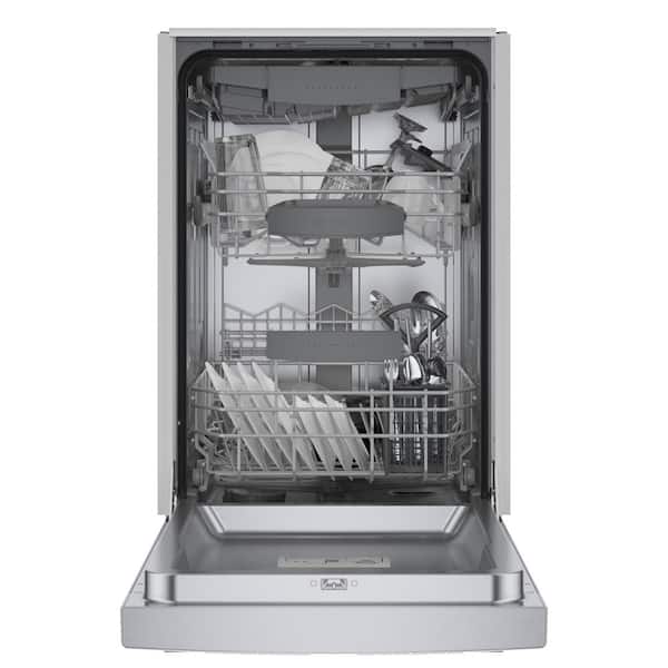 Bosch 800 Series 18 in. ADA Compact Front Control Dishwasher in Stainless Steel with Stainless Steel Tub and 3rd Rack, 44dBA