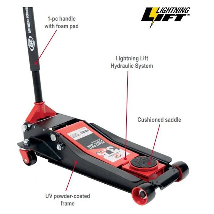 AFF 3.5 Ton Lightning Lift Floor Jack with One-Piece Handle