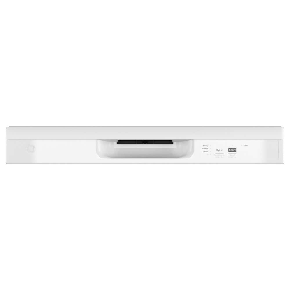 GE 24 in. White Front Control Built-In Tall Tub Dishwasher with 60dBA, ENERGY STAR